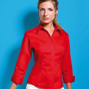 Kustom Kit Ladies 3/4 Sleeve Premium Oxford Shirt